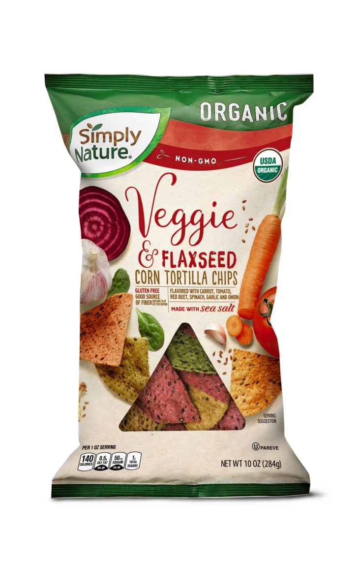 veggie and flaxseed corn tortilla chips