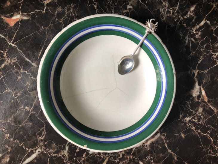 demitasse spoon on plate