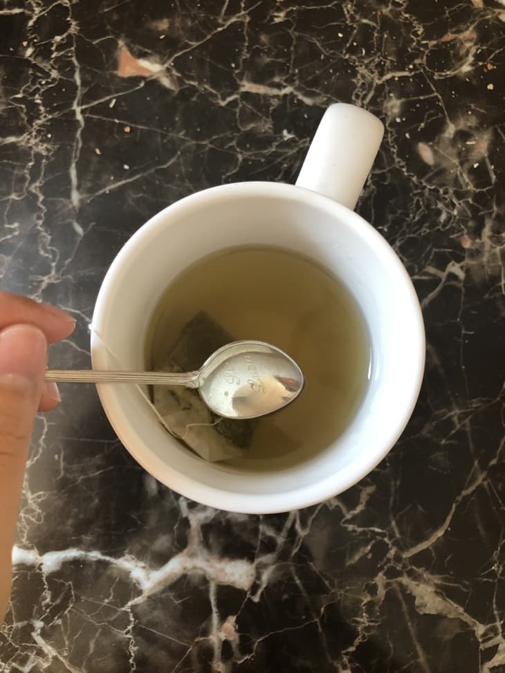 demitasse spoon in tea cup