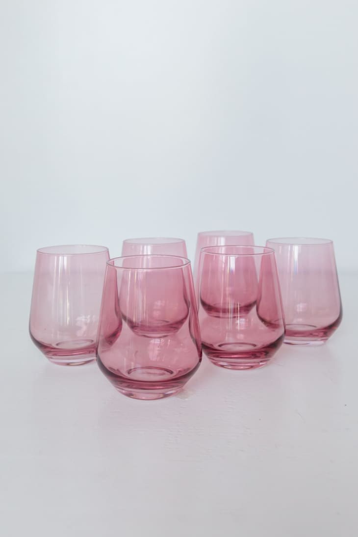 Stemless Wine Glasses (Set of 6) at Estelle Colored Glass
