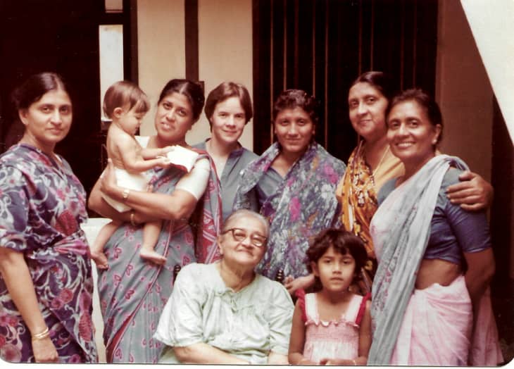 Family portrait taken in Sri Lanka