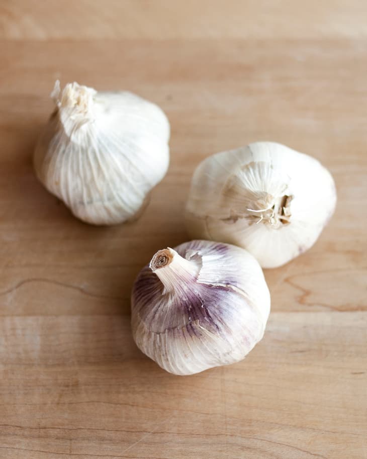 three heads of garlic