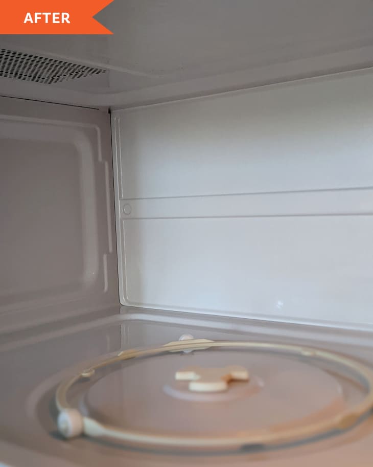 Inside of clean microwave