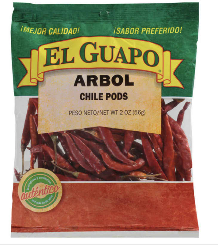bag of El Guapo arbol chile pods