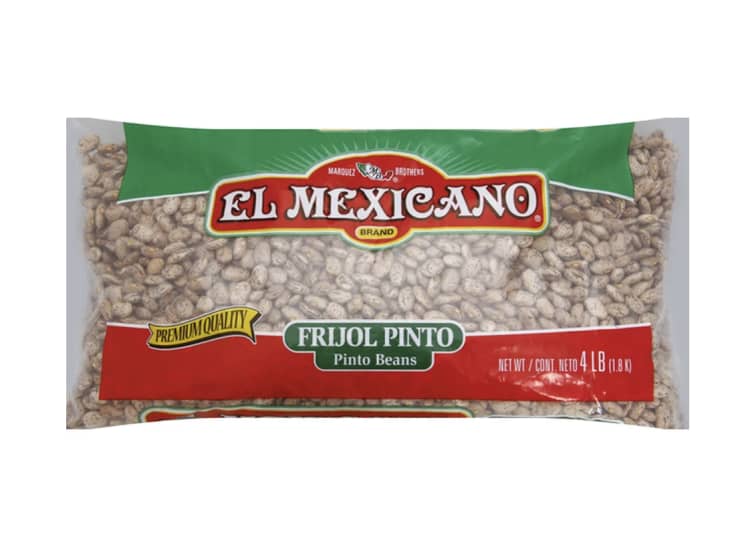 bag of El Mexicano pinto beans