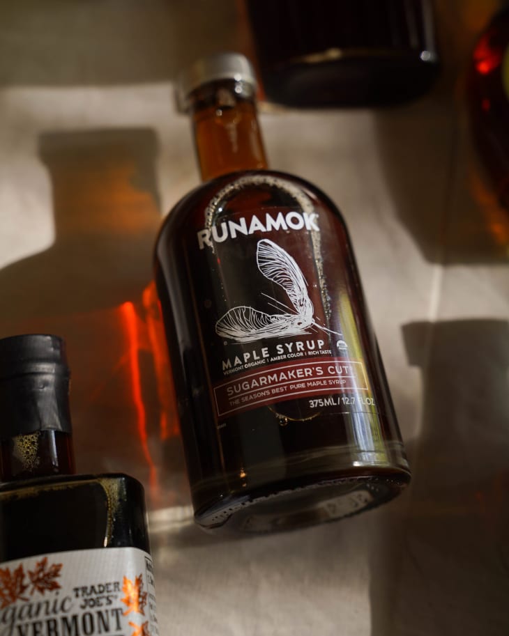 bottle of Runamok maple syrup