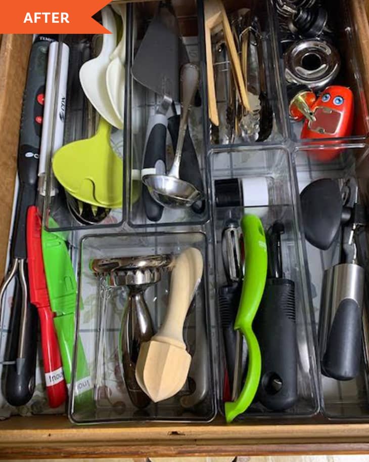 Kitchen drawer after cleaning