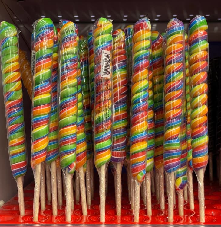 Product Image: Jumbo Rainbow Twist Swirl Lollipops (2 count)