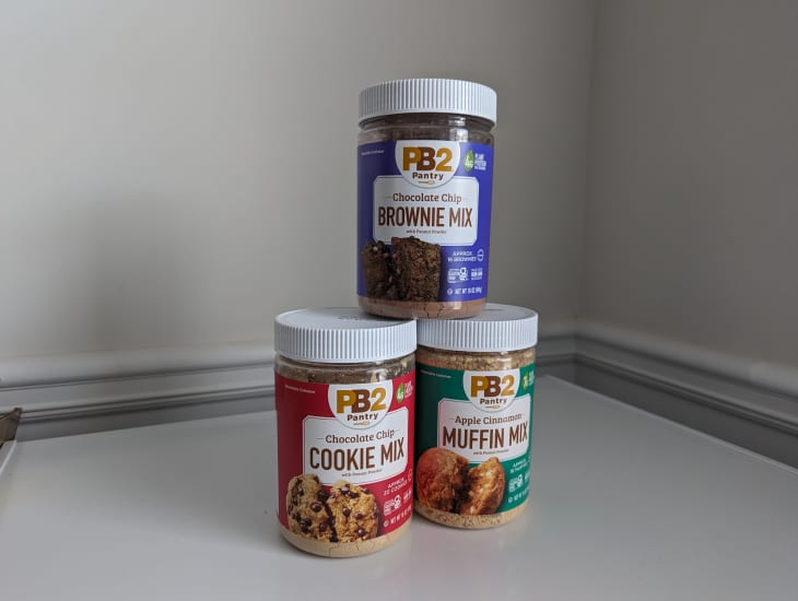 PB2 mixes - brownie, chocolate chip cookie, and apple cinnamon muffin