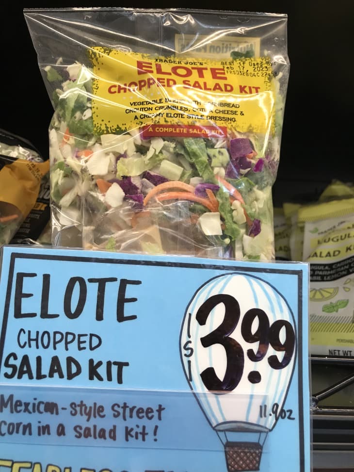 bag of elote chopped salad kit, $3.99