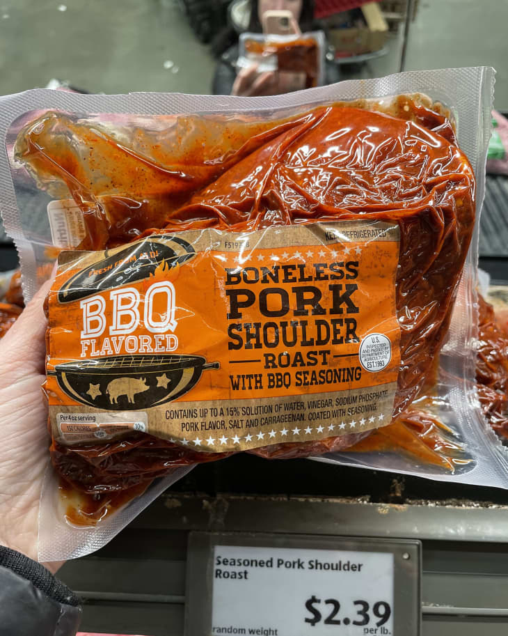 Aldi BBQ Flavored Boneless Pork Shoulder Roast with BBQ Seasoning in store