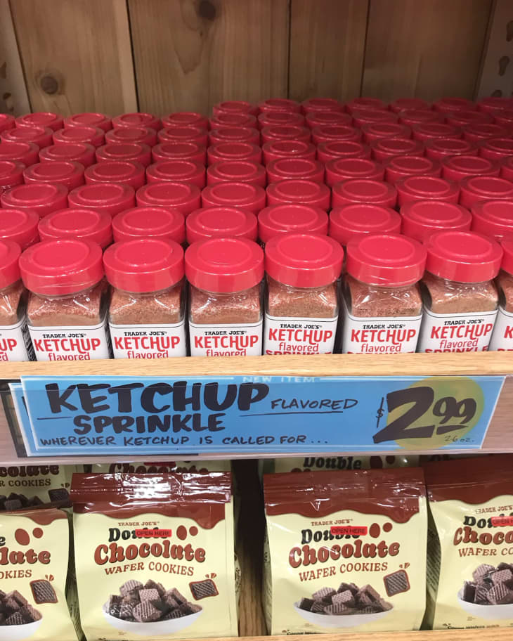Ketchup Sprinkles on shelf at Trader Joe's