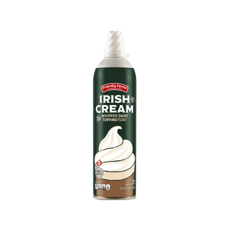 Aldi Friendly Farms Irish Cream Whipped Dairy Topping in package