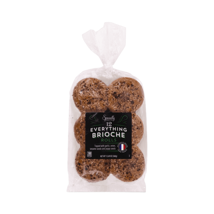 Aldi Specially Selected Everything Brioche Rolls in package