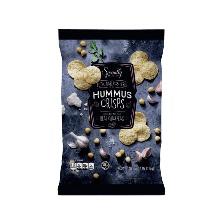 Aldi Specially Selected Hummus Crisps in package