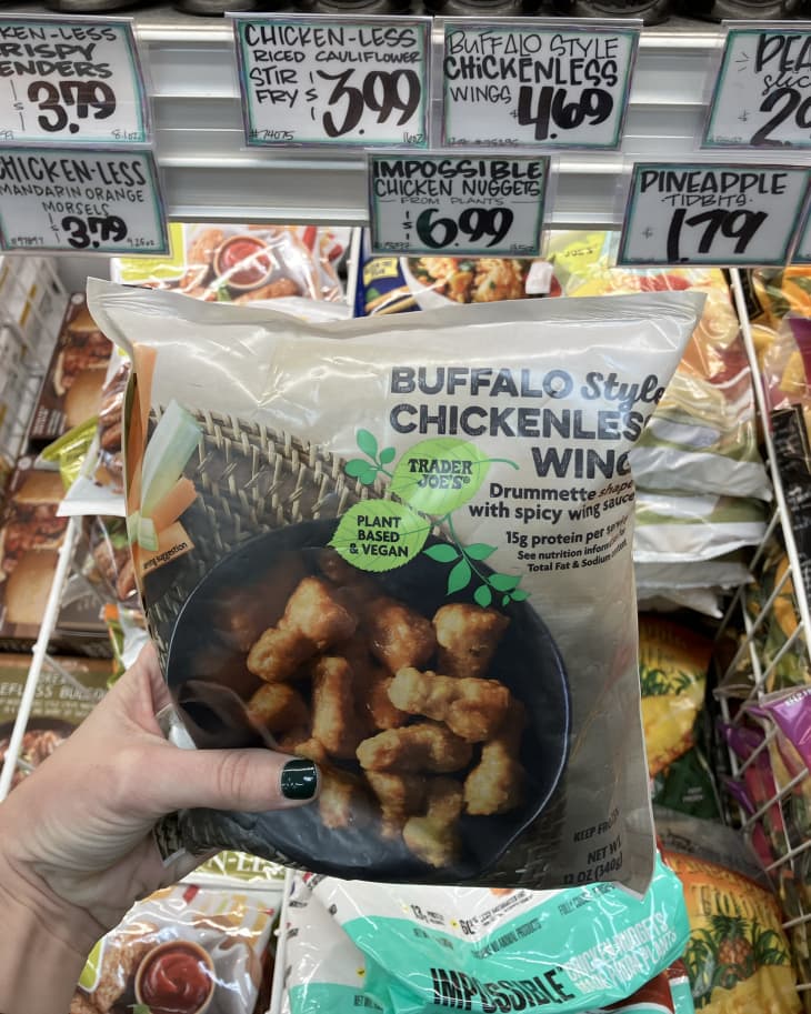 Buffalo-Style Chicken-less Wings at Trader Joe's store