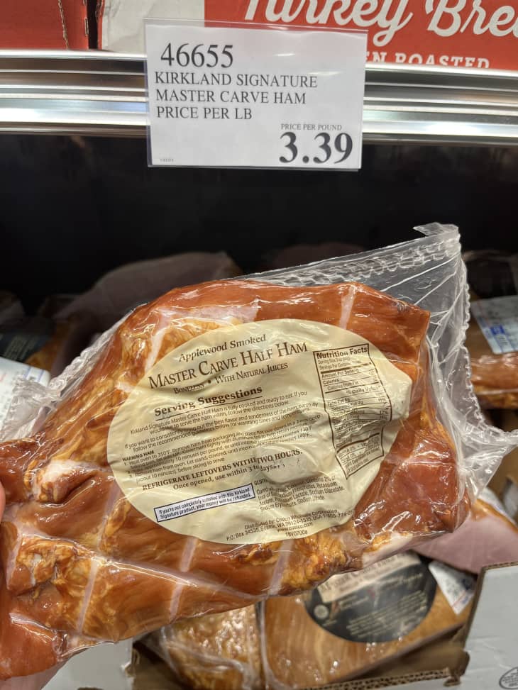 Package of ham in Costco.