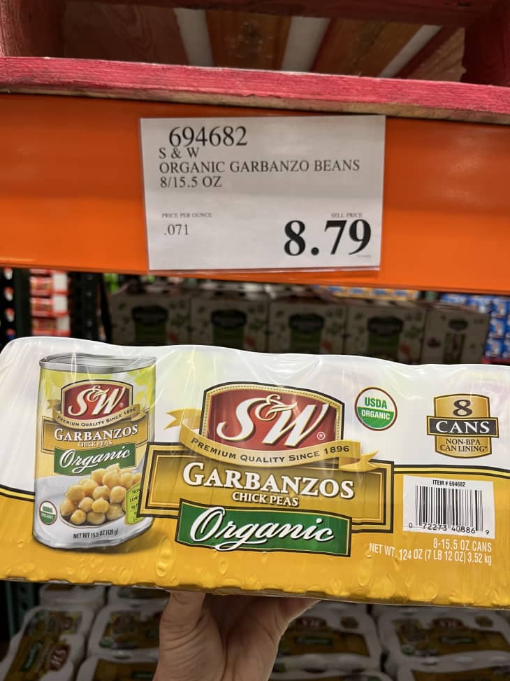 Large package of garbanzo beans at Costco.