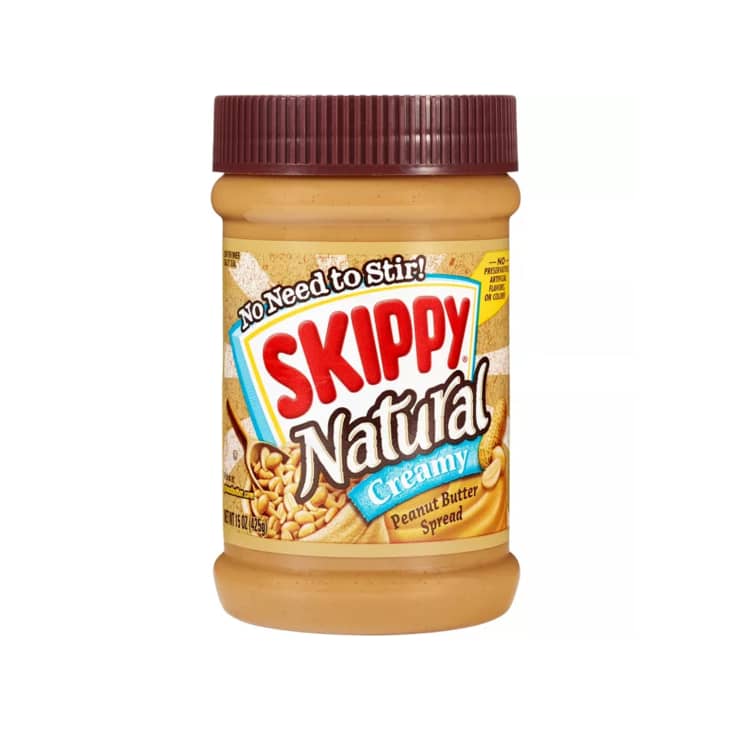 Product photo of Skippy Natural Creamy Peanut Butter on white background