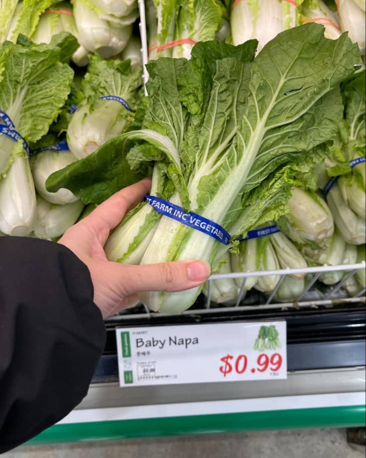 Fresh baby Napa cabbage in H Mart