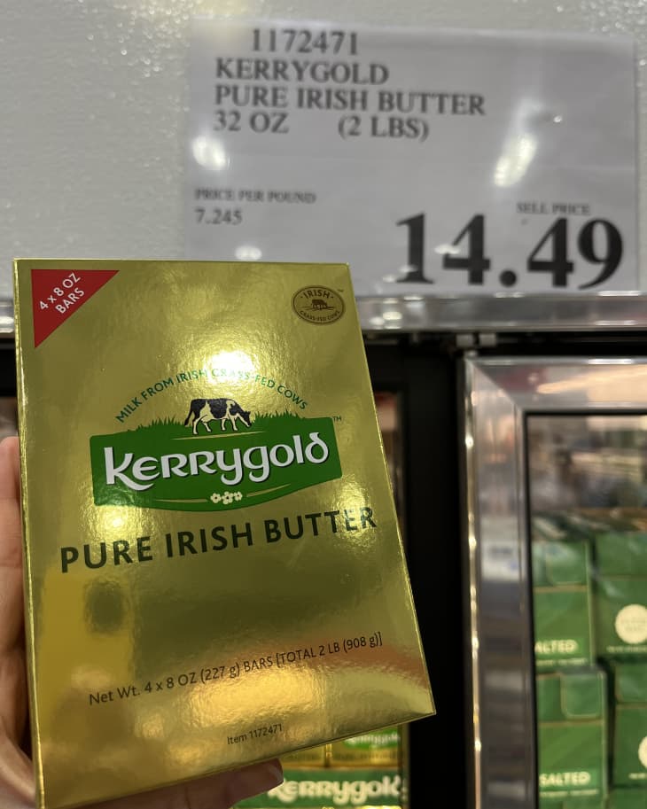 Kerrygold Pure Irish Butter on shelf at Costco