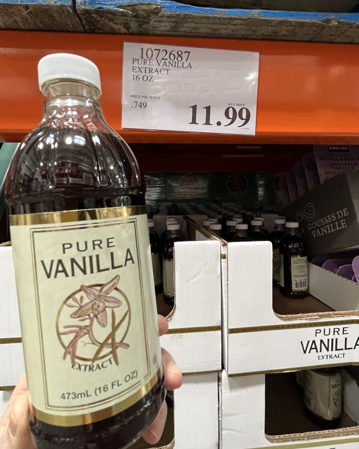 Pure Vanilla Extract on shelf at Costco