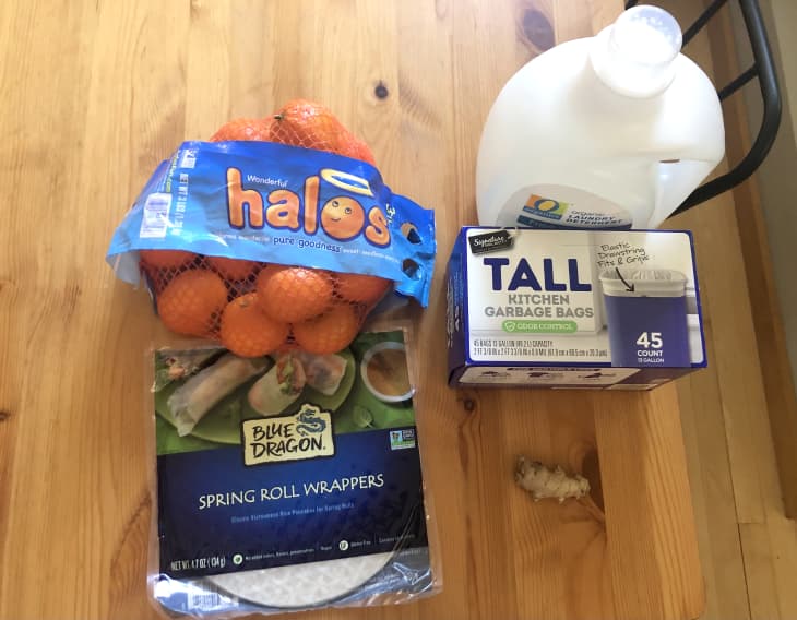 safeway grocery haul on a wood table