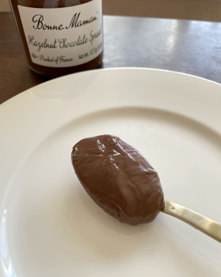 Bonne Maman Chocolate Hazelnut Spread in spoon