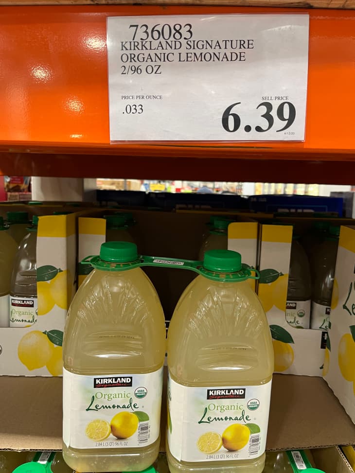 Lemonade in package at Costco.