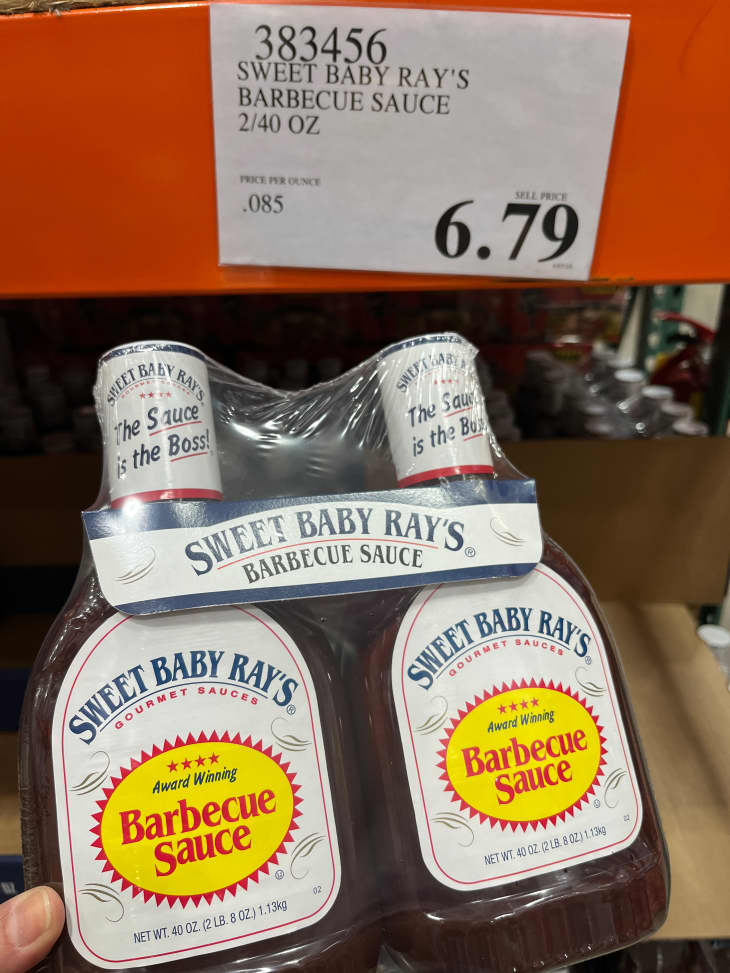 Barbecue sauce in package at Costco.