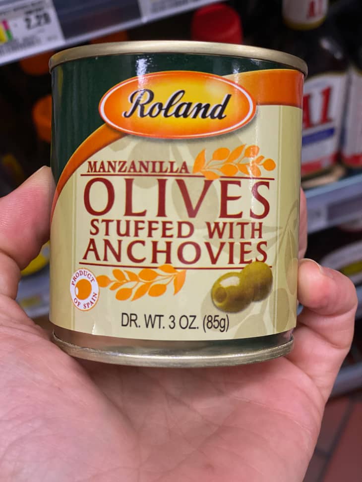 Roland's manzanilla olives in package.