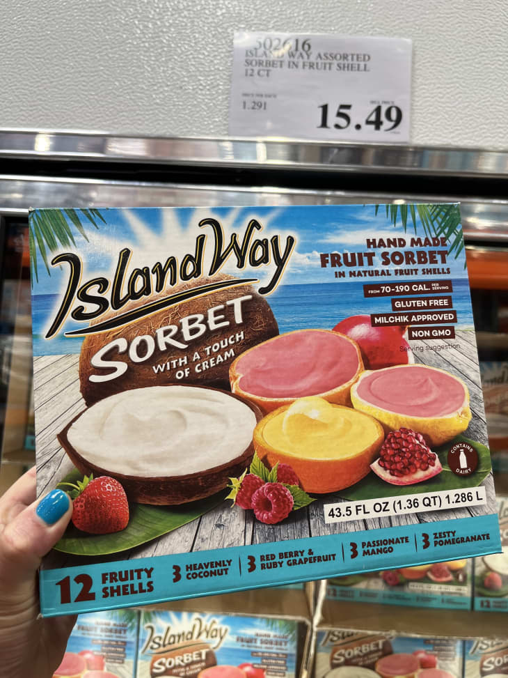 Costco Island Way Sorbet package