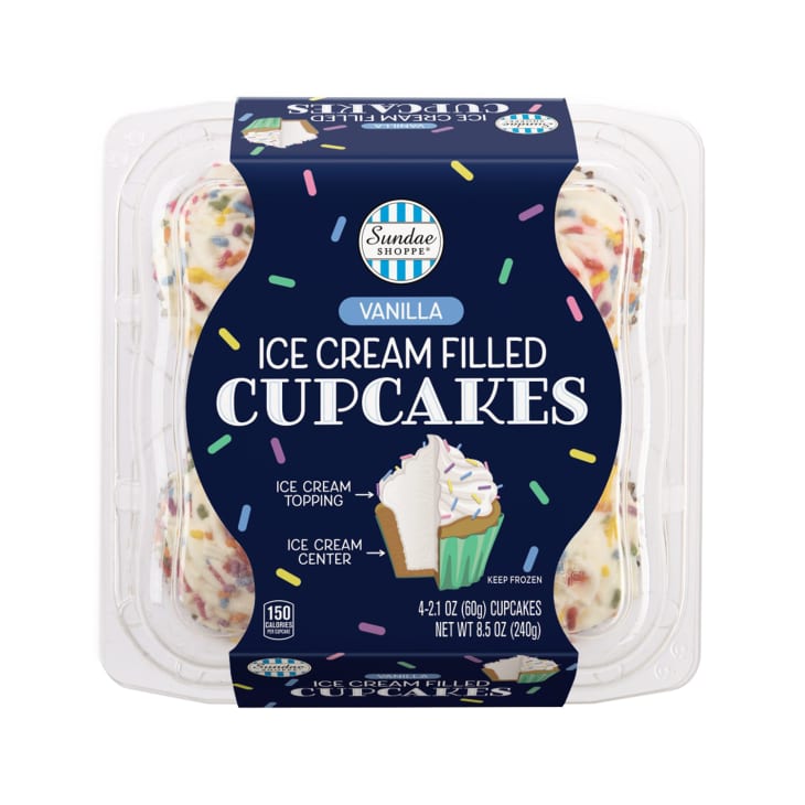 Product photo of Sundae Shoppe Vanilla Ice Cream Filled Cupcakes from Aldi store
