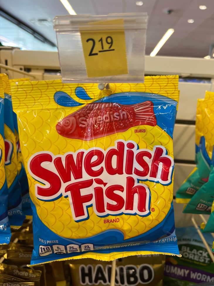 Swedish Fish in gas station candy aisle.