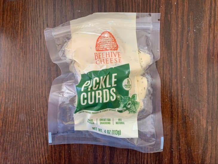 A package of Beehive Cheese Pickle Curds