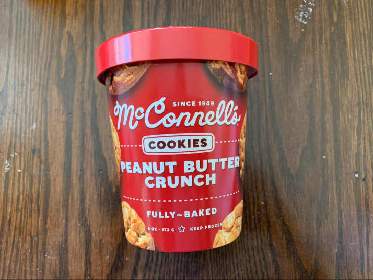 A carton of McConnell's Peanut Butter Crunch