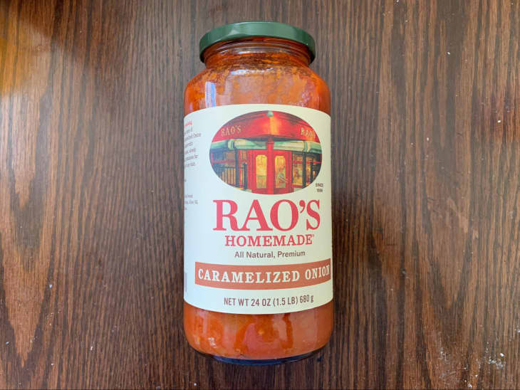 A jar of Rao's Caramelized Onion Sauce