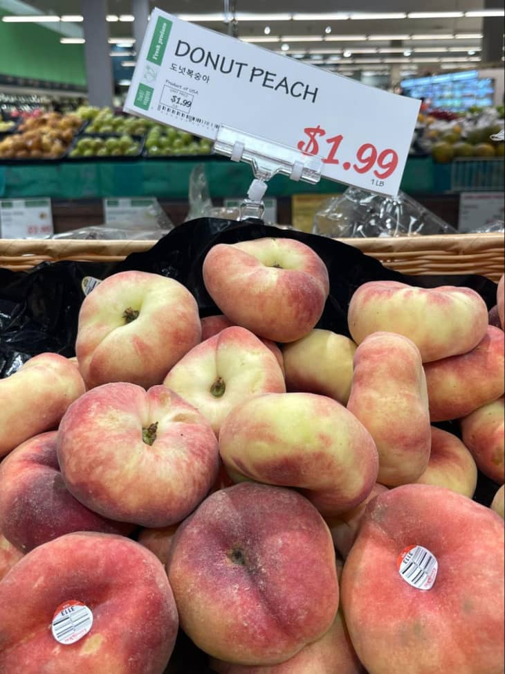 donut Peaches at H Mart store
