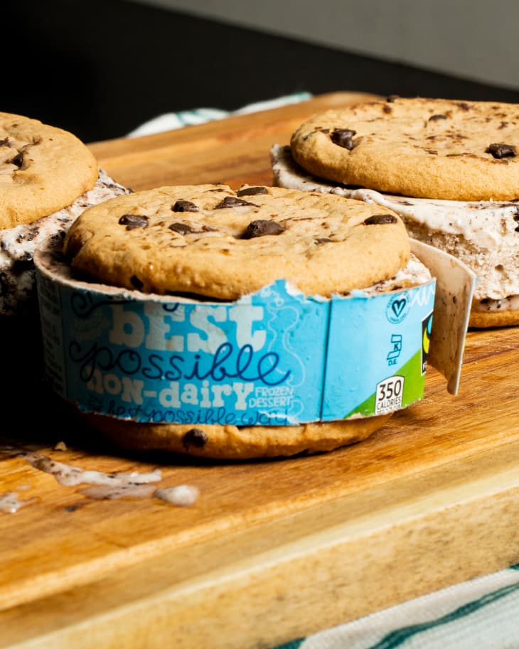 Homemade Ice Cream Sandwiches: I had some Blue Bell in the freezer, so I  just added a scoop between two of my homemade chocolate Graham…