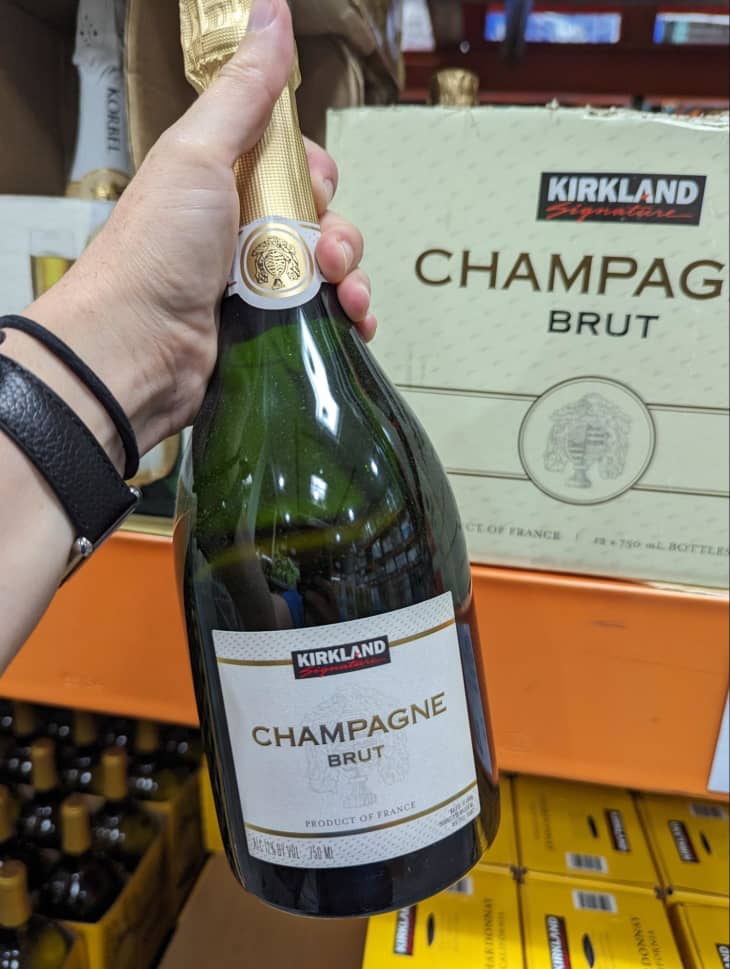 irkland Signature Brut Champagne wine in Costco store