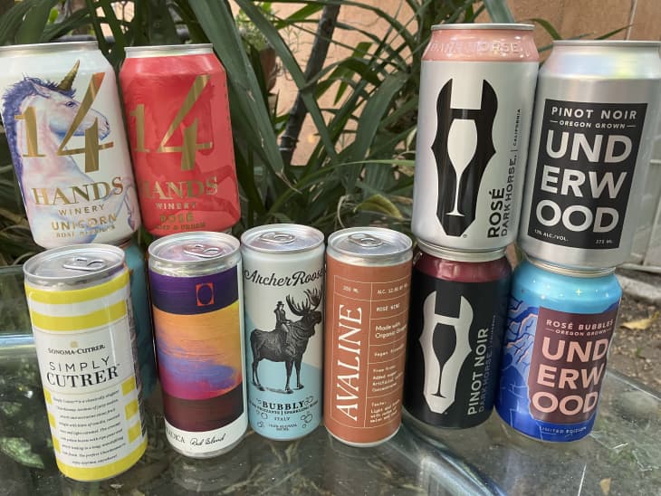 Collection of canned wine tested.