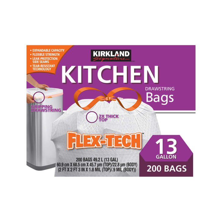 product photo of Kirkland Signature Flex-Tech 13-Gallon Kitchen Trash Bags