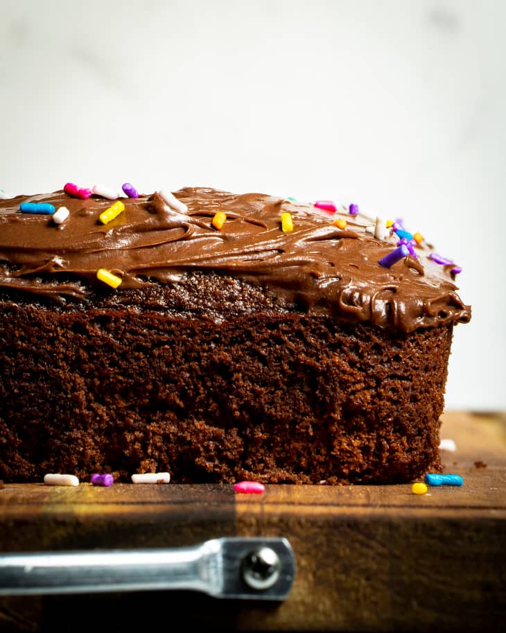 Texas mayonnaise cake up close.