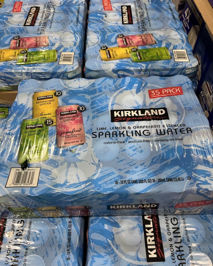 Kirkland Lime Lemon + Grapefruit Sparkling Water at Costco store