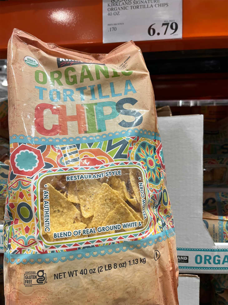 Kirkland Signature organic tortilla chips.