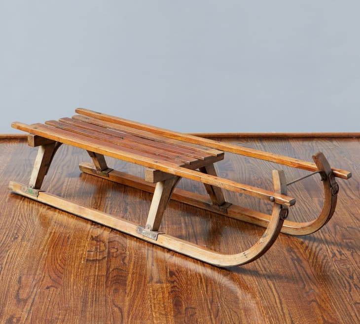 Found Wooden Sled at Pottery Barn
