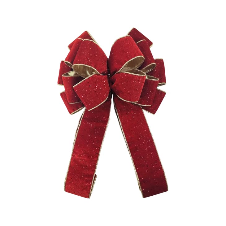 20.5" Red & Gold Double Face Décor Ribbon Bow at Michaels