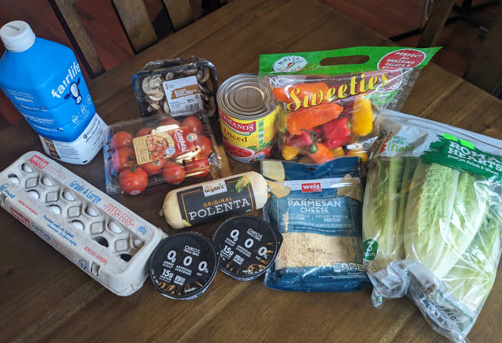 groceries from Weis store on table