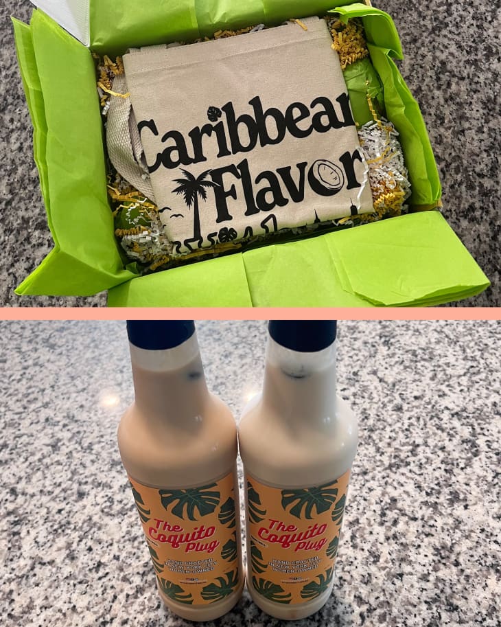 The Coquito Plug in box and on the counter.
