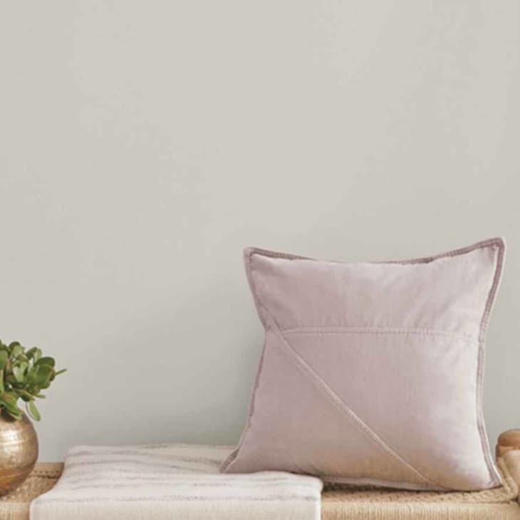 Pale green/beige paint with light blush pillow